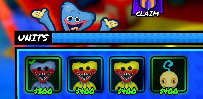 Units in Poppy Tower Defense