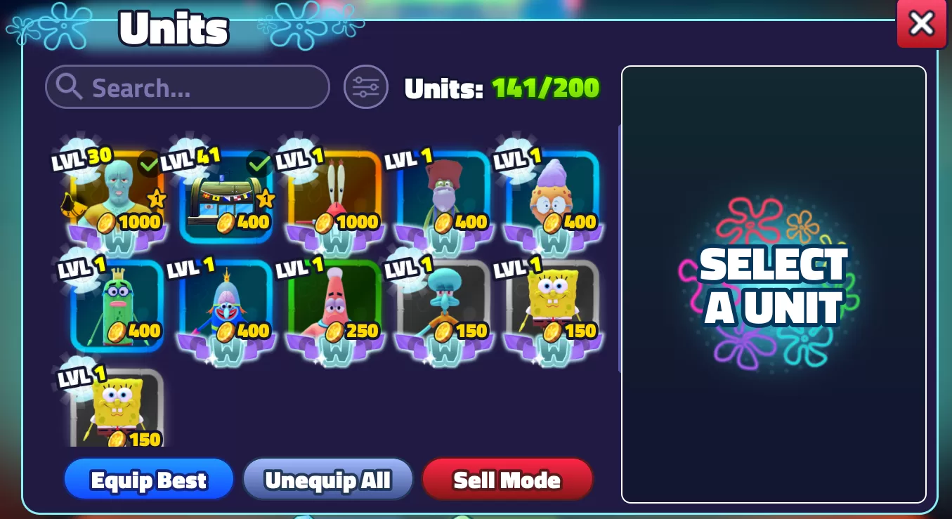 What does Shiny and Wumbo mean in SpongeBob Tower Defense?