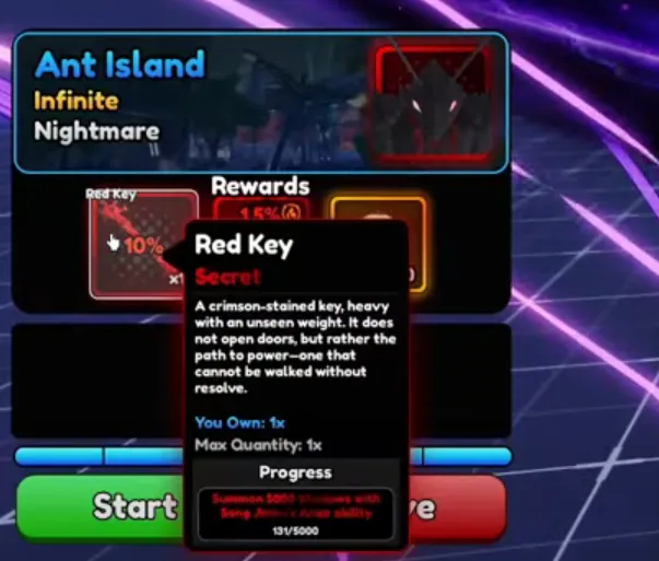 Ant Island Dungeon in Anime Vanguards