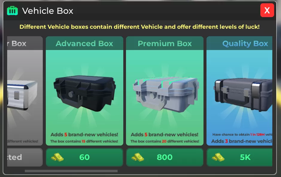 Codes for Race RNG