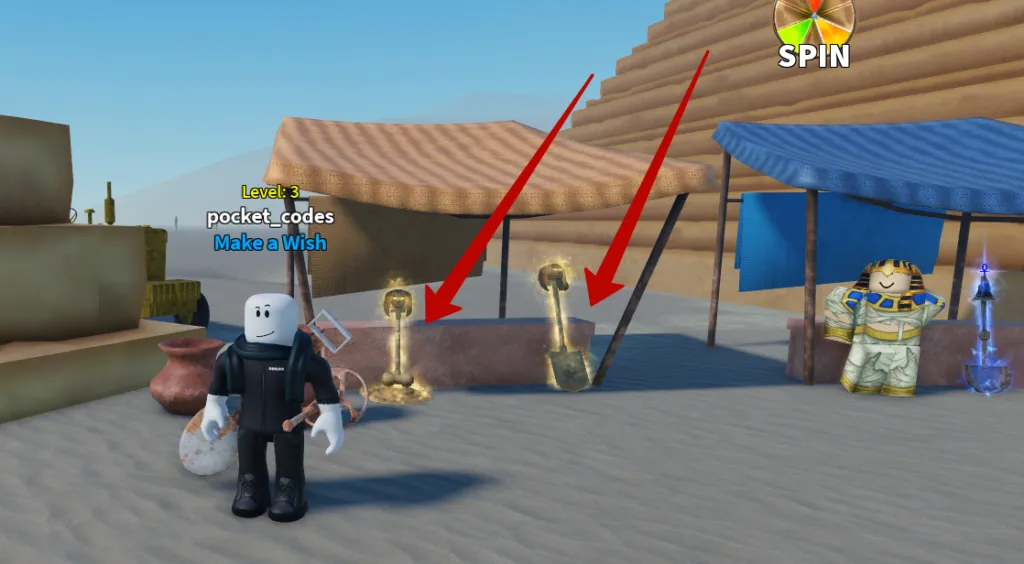 Where to Find the Pharoh Shovel and Pharoh Detector in Desert Detectors